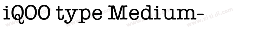 iQOO type Medium字体转换